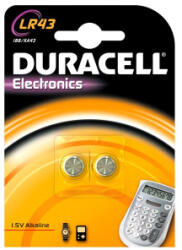 Duracell Electronics LR43 DL Gombelem 1.5V LR43 2db (5000394052581)
