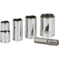 kwb (105000) Dugókulcs betét 7 mm, 8 mm, 10 mm, 13 mm Meghajtás (csavarhúzó) 1/4 (6, 3 mm) 5 db (105000)