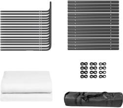  Fényképezési háttér, vinil anyag, egyszerű beállítás, 240x400 cm fehér