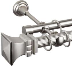 Parga Dupla Függönyrúd - Króm Matt - 360 cm