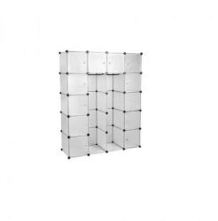  ELLIN Gardróbszekrény, 14 tároló rekesszel - pepita