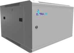 Extralink 19 hüvelykes 9U szerver szekrény - 450 mm mélységű hálózati szekrény falra vagy állványra szerelhető, teherbírás 60 kg, fém ház (EX.13018)