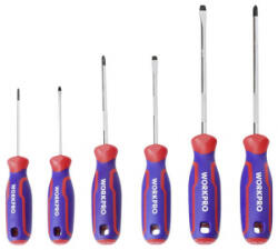 WORKPRO 6 tlg Univerzális Csavarhúzó készlet PH0, PH1, PH2 (WP200504) (WP200504)