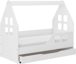  Hangulatos Házikó gyerekágy 140x70cm matraccal és ágyneműtartóval - jobbos