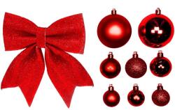 LAALU díszkészlet: Piros karácsony, 120-210 cm fákhoz (LAU-2409-OZ)