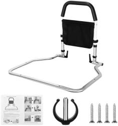  Ágybiztonsági korlát, hajtogató kialakítás, idős és fogyatékkal élő barátságos, fekete