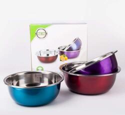 VICTOR V-TLG03S színes, 3 részes, rozsdamentes keverőtál szett (V-TLG03S)