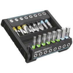 HAZET (2304SH-2) Bit készlet 16 részes Egyeneshornyú, Belső T profil, Kereszthornyú Pozidriv (2304SH-2)