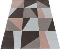 Efor Geometrikus Szőnyeg - Rózsaszín, Bézs, Barna - 140x200 cm