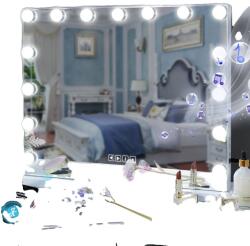  Nagy Bluetooth hiúság tükör, hollywoodi stílus, érintőképernyős vezérlés, USB -töltés, Bluetooth -szal