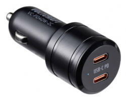 VOLTCRAFT 2xUSB-C autós töltő fekete (VC-13431420) (VC-13431420)