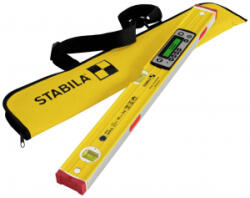 STABILA TECH 196M DL Digitális vízmérték Mágnessel, csúszásgátlóval, táskával 61 cm 0.5 mm/m (19823) (19823) - aqua