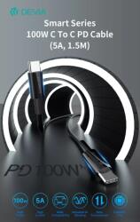 DEVIA USB 2.0 Type C Összekötő Fekete 1.5m ST111110 (ST111110)