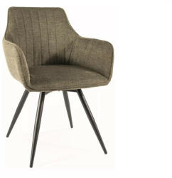 SIGNAL MEBLE Ballo Brego Forgó Étkezőszék Olívazöld Szövet Fekete Fém Vázzal (SIG-BALLOBRCOL) - pepita