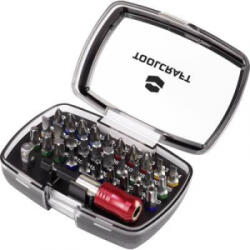 TOOLCRAFT Színkódos BIT készlet, mágneses bittartóval 5 féle csavarfejjel 1/4 (6.3 mm) Toolcraft 1613599 (1613599)