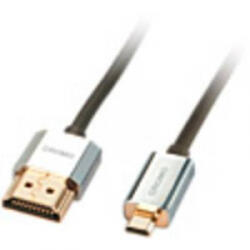 Lindy HDMI Csatlakozókábel [1x HDMI dugó - 1x HDMI dugó, D mikro] 0.50 m Szürke (41680)