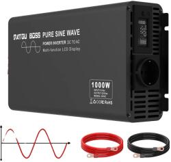  YLRX Tiszta Szinuszhullám Inverter - 1000W/1500W, 12V DC - 220V AC