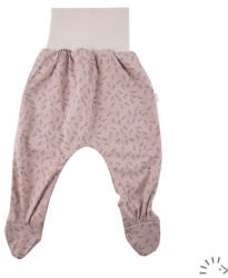 Popolini Iobio biopamut talpas nadrág, beige leaves - Méret 62/68 (092200-01-0481-62-68)