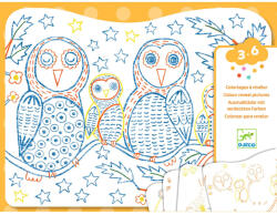 DJECO Djeco Meglepetés színező - Erdei állatok - Woodland families (DJ00064)