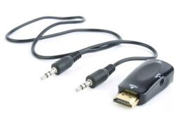 C-TECH HDMI VGA/D-Sub + Jack Átalakító Fekete 3cm CB-AD-HDMI-VGA (CB-AD-HDMI-VGA)