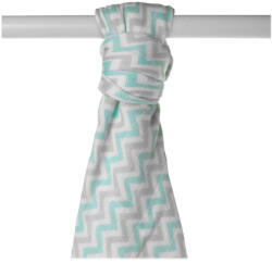Xkko pamut-bambusz kifogó - 90*100 cm - Szín : Chevron Mint (BMB090046)