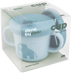 Done by Deer 2az1ben csőrös és snack pohár, Elphee, kék (DD1936672)