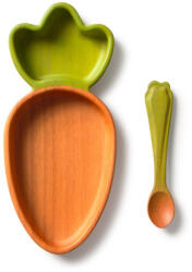 Oli&Carol tányér és kanál szett - Cathy a répa (W-PLATE-CARROT)