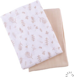 Popolini biopamut muszlin/tetra pelenka, 2 db/ csomag, 120x120 - Beige Herbs (010606-99-0532)