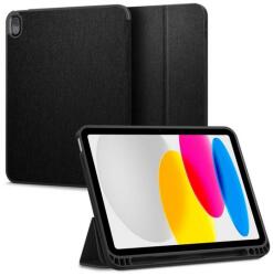 Spigen ACS05306 Tok - Apple iPad 10.9 (2022), Oldalra Nyíló, Textil, Fekete