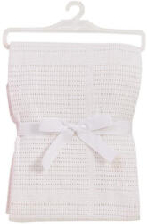 BabyDan horgolt pamut takaró, 75x100 cm - fehér (BD6355-01)