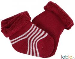 Popolini Iobio - Bordó csíkos újszülött zokni 2 pár (94111-34-382)