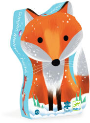 DJECO Formadobozos puzzle - Gyömbér a kis róka, 24 db-os - Ginger, little fox (DJ07285)