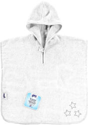 Xkko biopamut frottír poncho - fehér csillagos (ORGPON001)