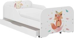  MIKI gyerekágy 160x80cm ajándék matraccal, ágyneműtartó nélkül - boho róka