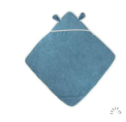 Popolini kapucnis törölköző, fülecskés - Kék L (090431-31-434L)