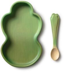 Oli&Carol tányér és kanál szett - Kendall a kelkáposzta (W-PLATE-KALE)