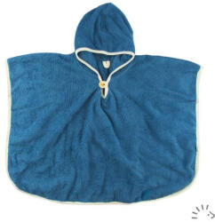Popolini poncsó törölköző biopamutból - kék (091502-31-434)