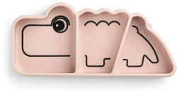 Done by Deer szilikon tapadós snack tányér, Croco, púder (DD1709351)