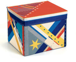 Djeco: Little Big room Játéktároló ülőke - Rakéta - Rocket toy box (DD04485)