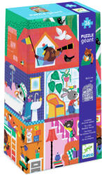 DJECO - Óriás puzzle - A Kisbarátok Háza, 36 db-os - The Little Buddies' House (DJ07169)