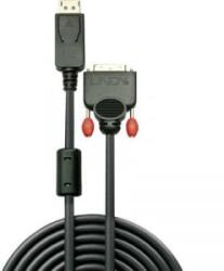 Lindy Kijelző csatlakozó / DVI Csatlakozókábel [1x DisplayPort dugó - 1x DVI dugó, 24+1 pólusú] 2.00 m Fekete (41491)