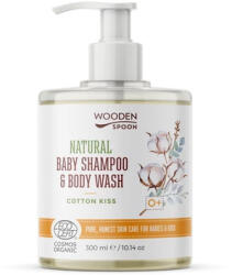 Wooden Spoon Natural - Baba sampon és tusfürdő - Cotton kiss (300 ml) (OAWS138)