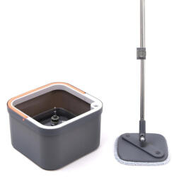Green Home Ware Spin Mop forgófejes felmosószett lapos moppal (vödör + nyél + facsaró + 2 mop) (DA503XSZADLV-F04)