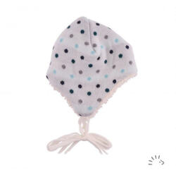 Popolini Iobio kötött merinói gyapjúsapka, ekrü-multi pöttyös - Méret 01 (095010-33-429-1)