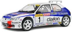  Peugeot 306 Maxi Rally De Monte-Carlo- 1 F. Delecour/M. Sauvage fehér/kék 1996 modellautó 1: 18