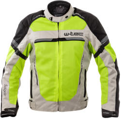  Nyári motoros kabát W-TEC Saigair XXL bővített Fluo Sárga-Szürke