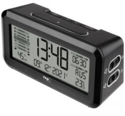 TFA (60.2562. 01) Rádiójel vezérlésű Ébresztőóra Fekete, Ezüst Riasztási idők 2 Nagy kijelző (60.2562.01)