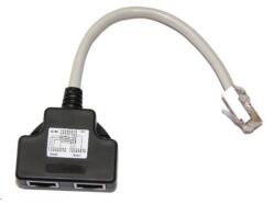 LEXI-NET RJ-45 Elosztó Fekete 10cm ADPC-PC (ADPC-PC)