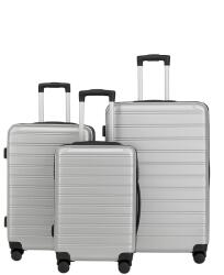  Keményfalú bőrönd 3db-os szet Ezüst színben (TC-3 S)