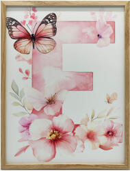  VÁSZON FESTMÉNY VIRÁG E BETŰ LÁNYNAK 50x70 KERET NÉLKÜL